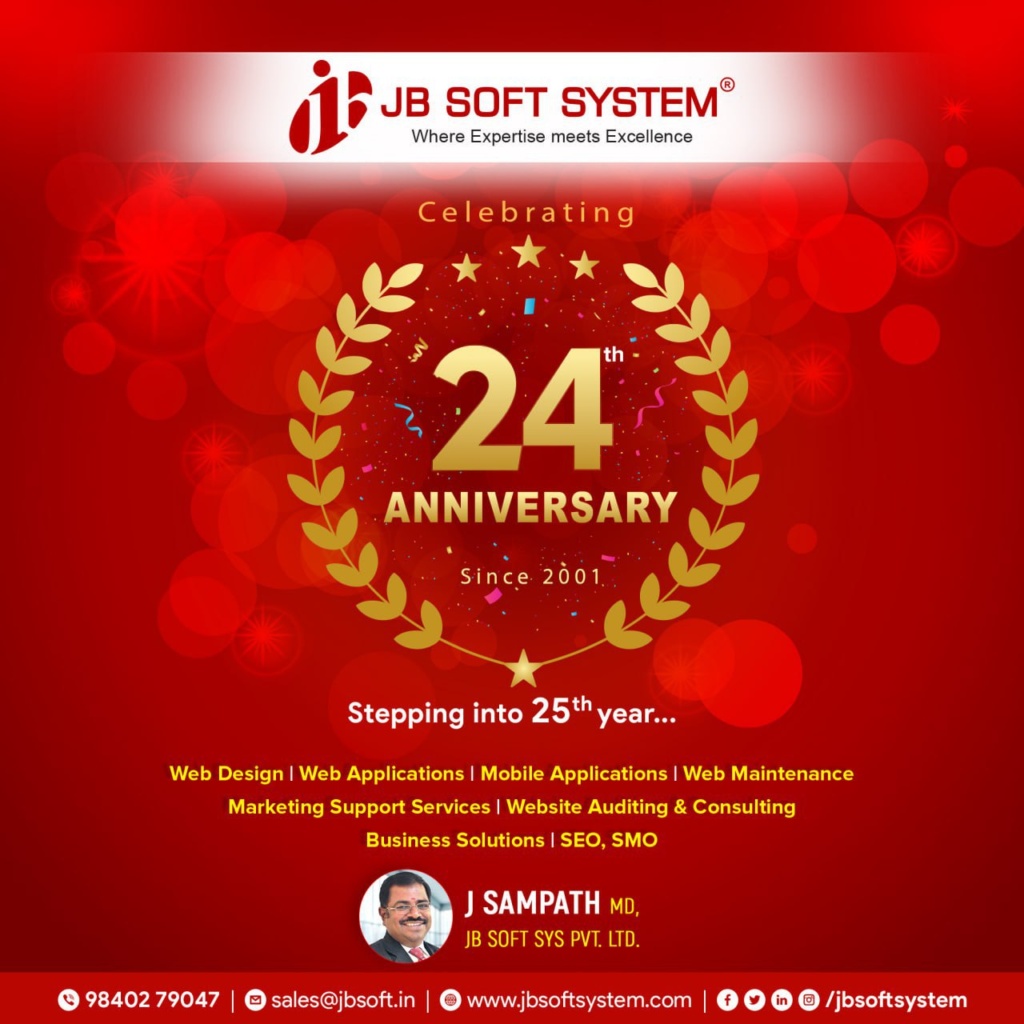 Celebrating 24 Years Of Excellence J Sampath